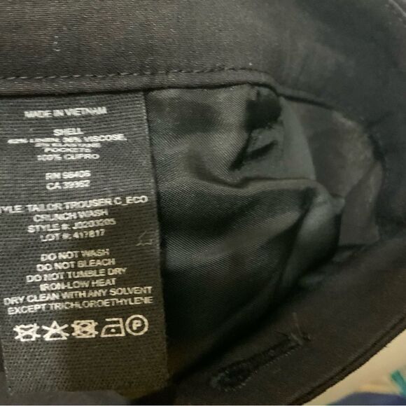 Theory Linen Blend  Low Rise Black Pants with pockets size 0 - Picture 7 of 8